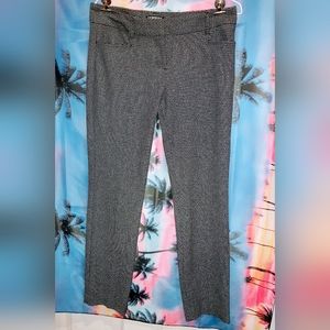 Express Columnist Black & White Pattern Dress Trousers